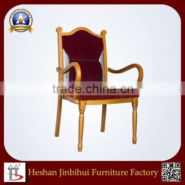 New Design Popular Hotel Antique Wooden Arm Chair photo-3