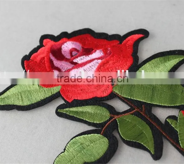 Good Looking 15*24cm Embroidery Rose Patches Leather Patch Snapback for Sale photo-5