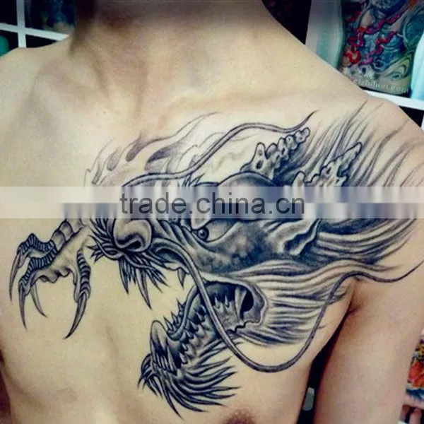 Dragon Tattoo Sticker for Chest Tattoo Black White Tattoo Sticker Amazon OEM Designs photo-2