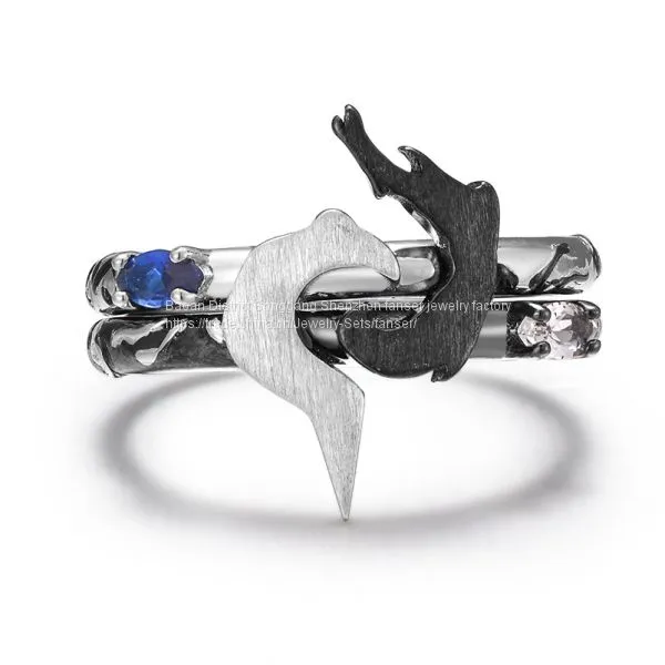 LOL Ezreal Ashe Kindred Diana Leona Arthorn Jhin Ring League of Legends Game Peripherals Character Silver 925 Fashion photo-3