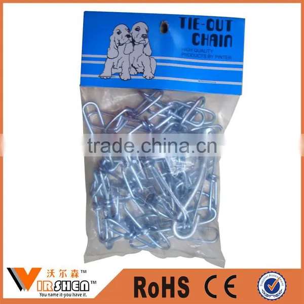 Galvanized steel USA standard knotted dog chain animal chain