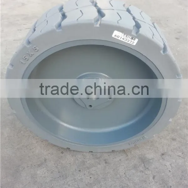 Unique Tread Design Higher Wear Resistance Solid Tire for Haulotte 12.5x4.25 15x5 photo-4