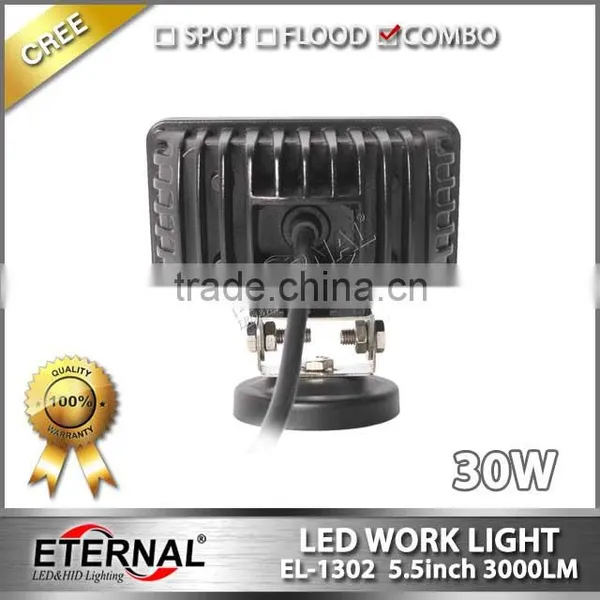 5.5in 30W Rectangle Led Driving Light Hi-low Beam 3 Wire Out for 4x4 Jeep Off-road Powersports Motorsports ATV UTV SUV photo-2