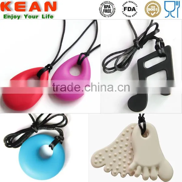 2016 Shenzhen Supplier Soft on Babies Gums 15 Colors for Option Silicone Pendant Teether photo-2