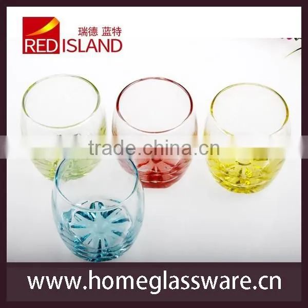 Colorful Egg Cup Glass Drinking Glasses Water Tumblers photo-3