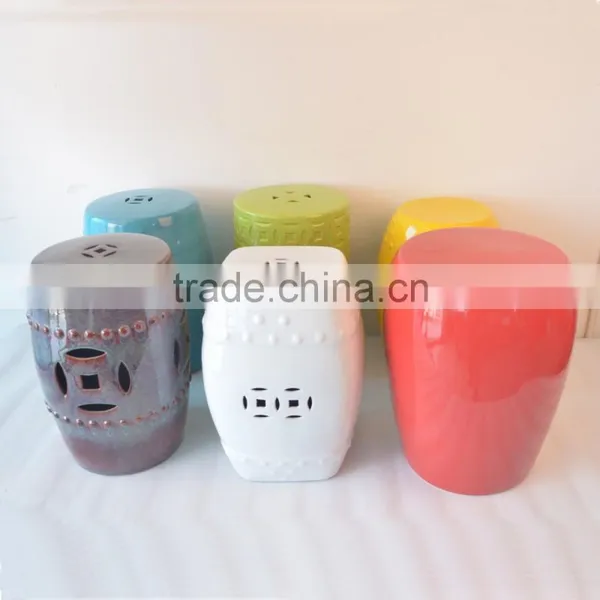 Chinese Ceramic Yellow Drum Stool With High Quality photo-2
