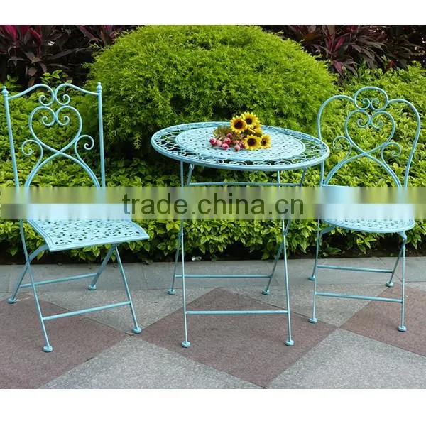 Vintage Folding Garden Table And Chair photo-3