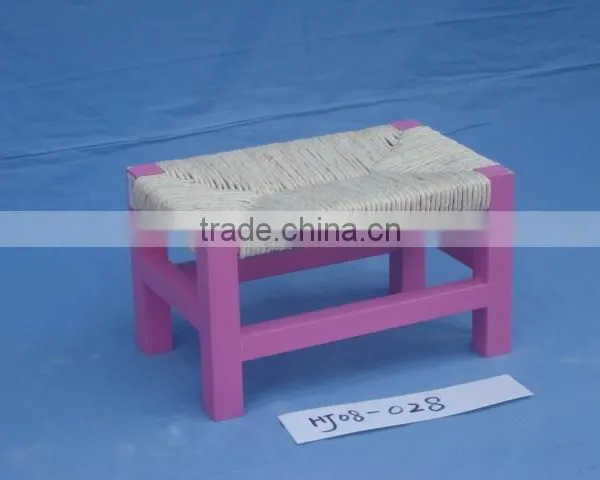 Kids Wood Straw Chair, Wooden Chair for Kids,Cute Children Chairs photo-2