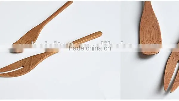 CY047 Natural Wooden Mini Spoon Fork Janpan Style Bamboo Fork Tableware Kit photo-4