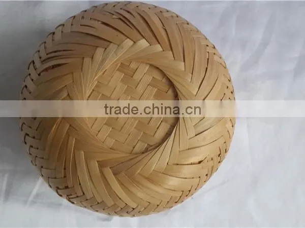 China Style Rouond New Bamboo Weave Casket With Lid S photo-4