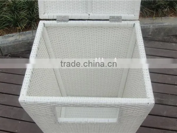 White Aluminum Outdoor Furniture Waterproof Rattan Storage Boxs photo-5