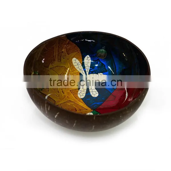 Cheap Price Handmade Vietnam Lacquer Coconut Bowl From Natural Coconut Shell Bowl photo-6