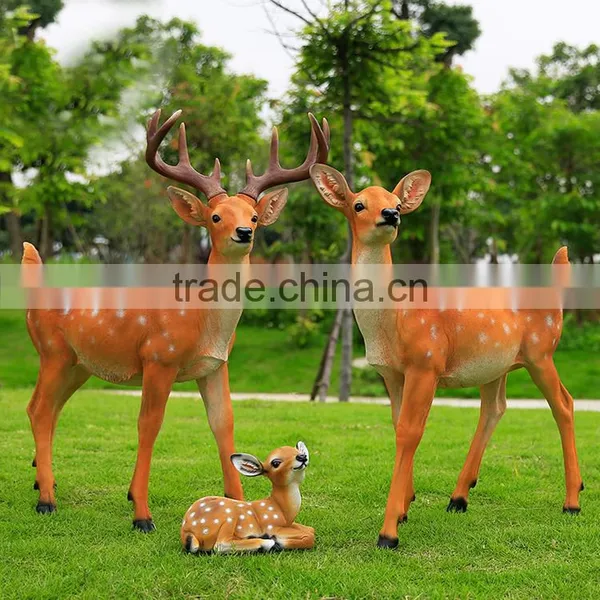 China Supplier Wholesale Life Size Resin Garden Deer Statues photo-2