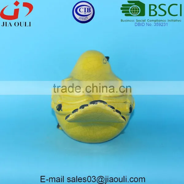 BSCI Audit DEHUA Factory Home and Garden Decorations Crakle Glazed Ceramic Bird, Ceramic Animal Figurines photo-4