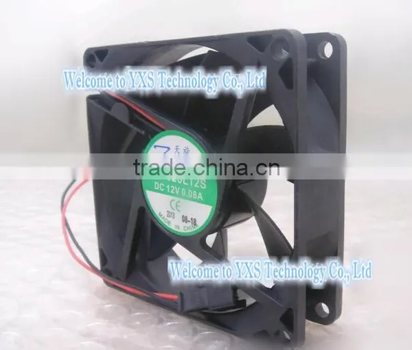 80x80x25mm TX8025L12S DC12V 0.08A 8025 8cm Ultra-quiet Cooling Fan Two Wire photo-2