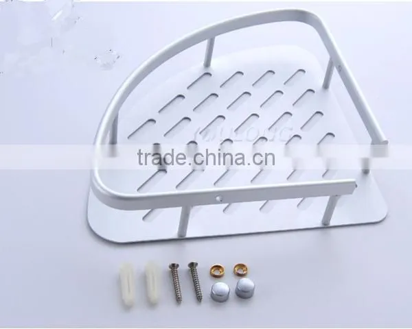 Hot Sale Never Rust Bathroom Aluminium Single Corner Shelf China Supplier Bathroom Corner Towel Shelf photo-2