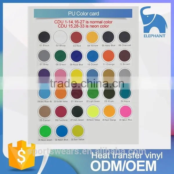 Large in Stock 33 Colors T-shirts Heat Transfer Vinyl Sheets for Clothing photo-3