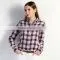 Women Red Plaid Shirt Classic Business photo-2
