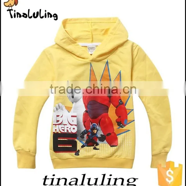 2015 FASHION CHILDREN WHOLESALE BAYMAX CARTOON JACKETS KIDS PLAIN HOODIES photo-4