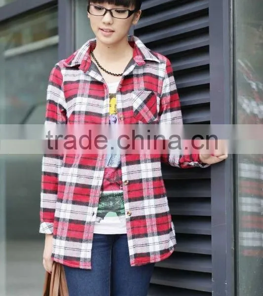 New Arrival Style High Quality Men Long Sleeves 100% Cotton T-shirt Flannel Shirts Wholesale Custom Plaid Shirt photo-2