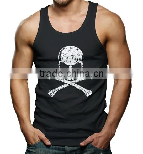 China Printing Cotton Custom Gym Wholesale Mens Running Stringer Singlet photo-6