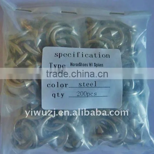 U Shape Steel Captive Ring With Two Spike