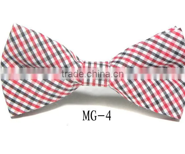 Cotton Checkered Children Kid Boy Toddler Baby Child Pre Tied Neck Bow Tie photo-5