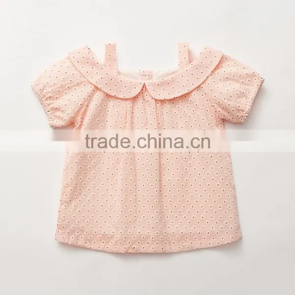 Children's Suspenders Cold Shoulder Daisy Prints Tops T Shirt photo-5