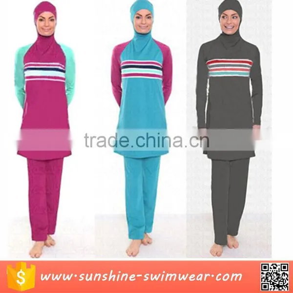 Woman Colorful Muslim Islamic Hijab Swimwear photo-2