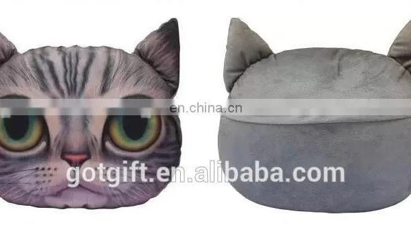 Custom Cartoon Cat Printed Pillow photo-5