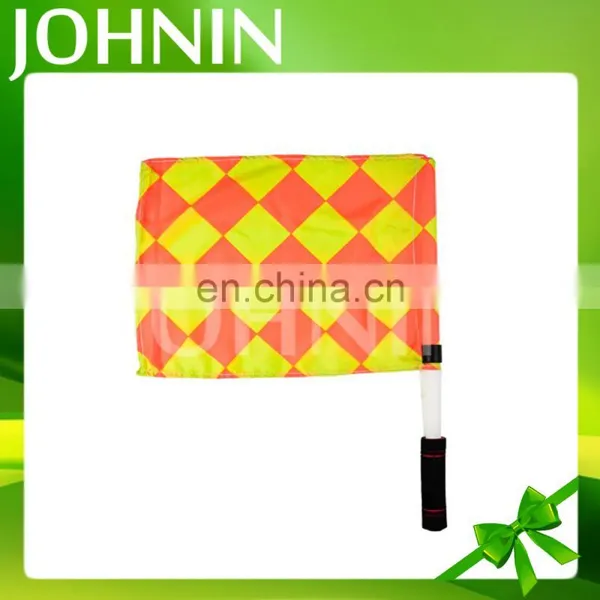 Good Quality Custom Printing Red Yellow Sport Football Soccer Hand Referee Flag photo-3