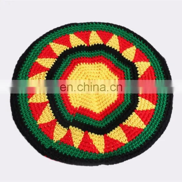 Custom Fashion Jamaica Knitted Crochet Rasta Beanie Hat photo-6