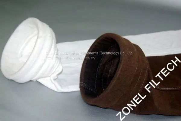 Tissu filtrant en feutre à aiguilles en PTFE (polytétrafluoréthylène) et sac filtre