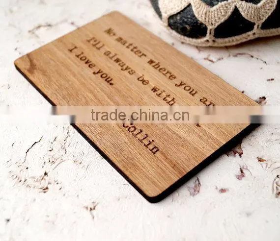 Custom Made Logo and Painted Color Wooden Wallet Insert Card,wood Wallet Card photo-3