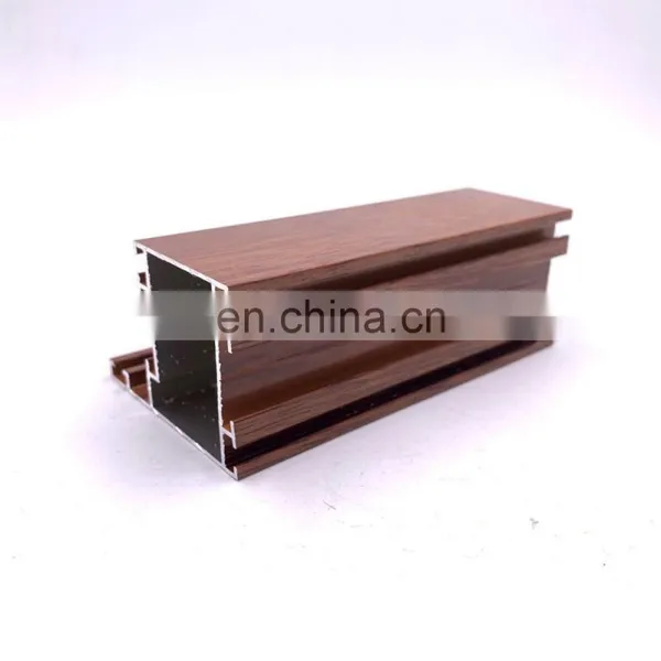 Shengxin Wood Grain Aluminium Doors and Window Profile Section for Algeria photo-2