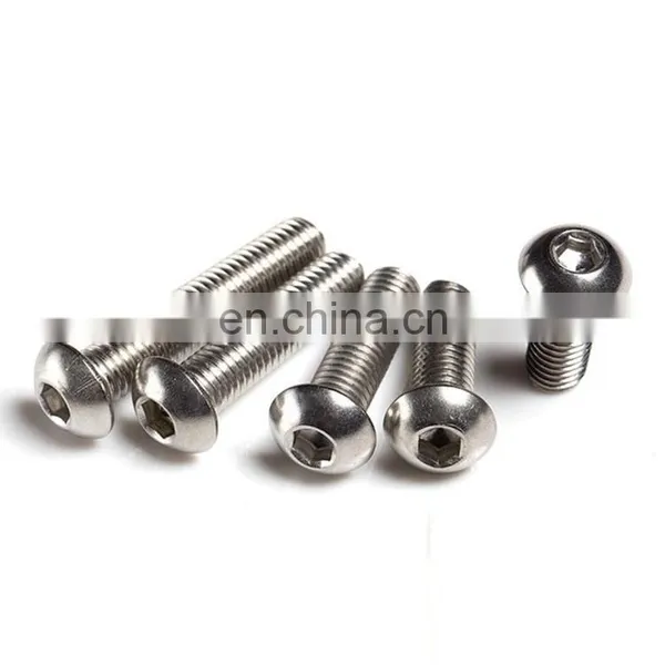 ISO7380 m4 M6 M8 M10 M12 Stainless Steel Button Head Hexagon Socket Head Machine Screw With Round Head photo-2