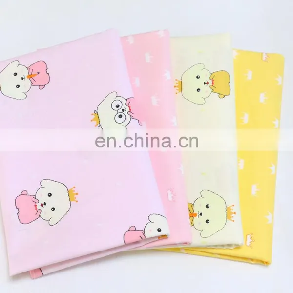 Kindergarten Baby Cloth Cartoon Dog Crown Printed Cotton Twill Fabric Environment-friendly Printing and Dyeing Fabric photo-3