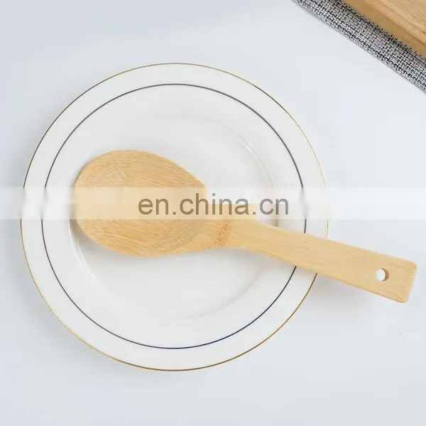Kitchen Bamboo Cooking Spatula Spoon Set Organic Eco-friendly Bamboo Rice Spoon photo-3