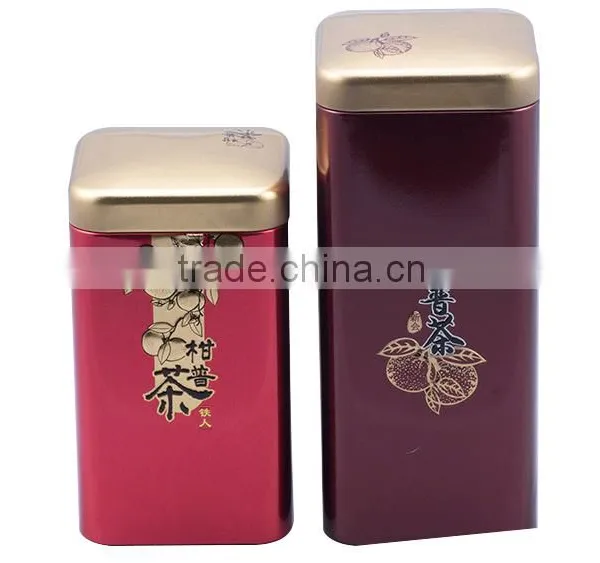 Food Grade Chinese Square Metal Tea and Coffee Box Tin Container photo-3