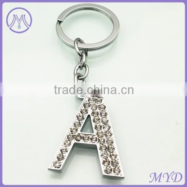 Custom Zinc Alloy Enamel Letter A Keychain photo-2