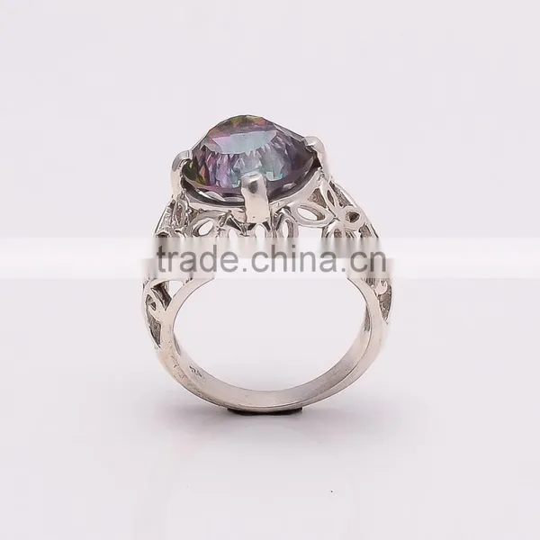 MYSTIC TOPPAZ RING Ring,925 Sterling Silver Jewelry Wholesale,WHOLESALE SILVER JEWELRY,SILVER EXORTER,SILVER JEWELRY FROM INDIA photo-3