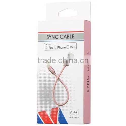 2016 New Style 2.4A Fast Charging Short 8pin to Usb Cable MFi Cable photo-6