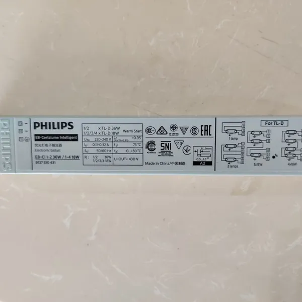 PHILIPS EB-CI T8Fluorescent Lamp Ballast 36W-18W photo-5