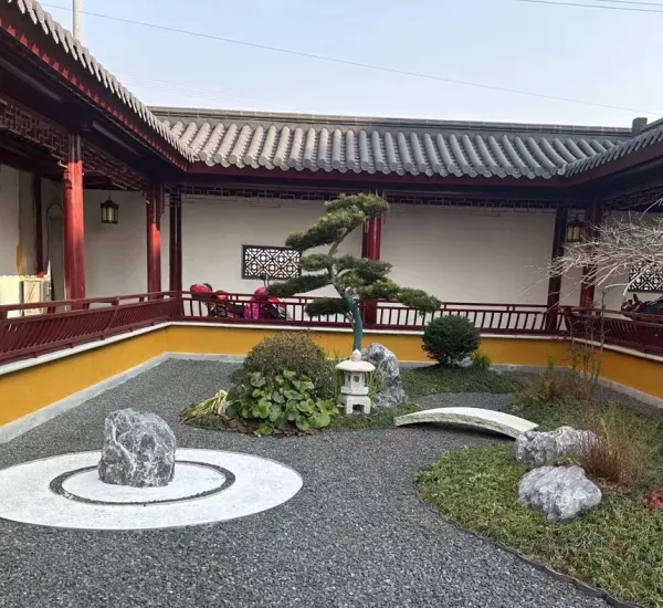customized ancient-style wooden corridors for courtyards, scenic spots, and parks