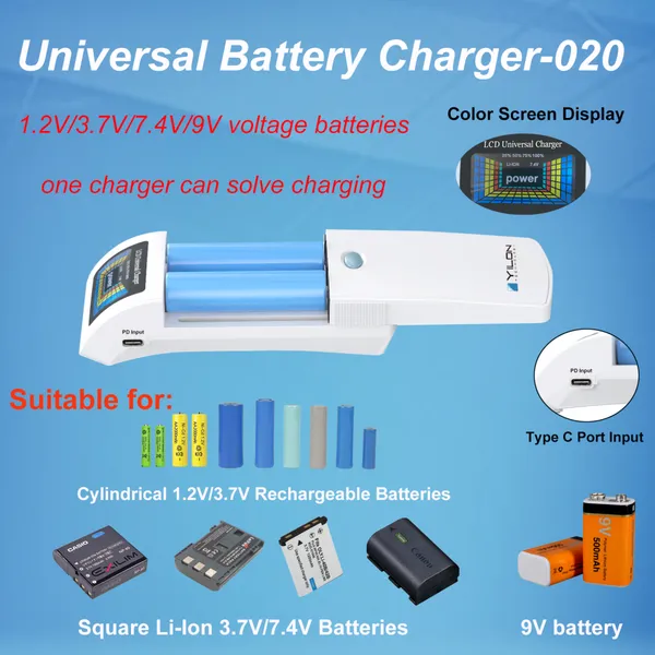 USB-C Input Universal Batteries Charger Fast Charging for aa Aaa 18650 26650 and All Camera Brand's Batteries photo-5