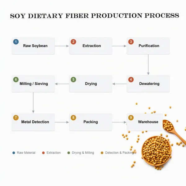 High Protein Soy Fiber Non-GMO Water-Insoluble Soy Fiber Powder High Protein for Tomato Paste Soy Fiber for Sausage photo-4