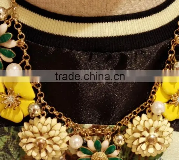 Alloy Beautiful Fashion Wholesale Flowers Necklace photo-2