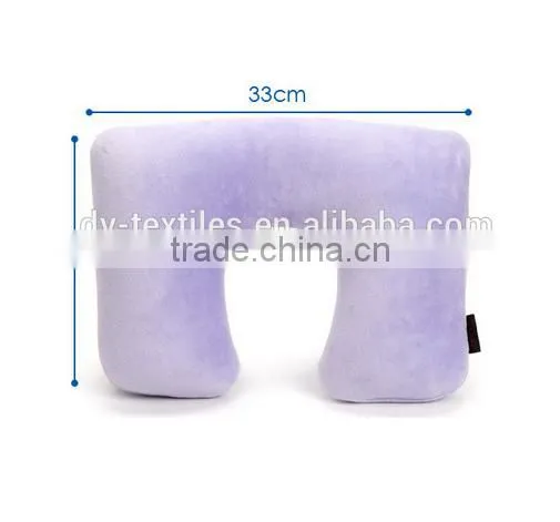 High Quality Colorful Soft U Shape Inflatable Travel Neck Pillow photo-2