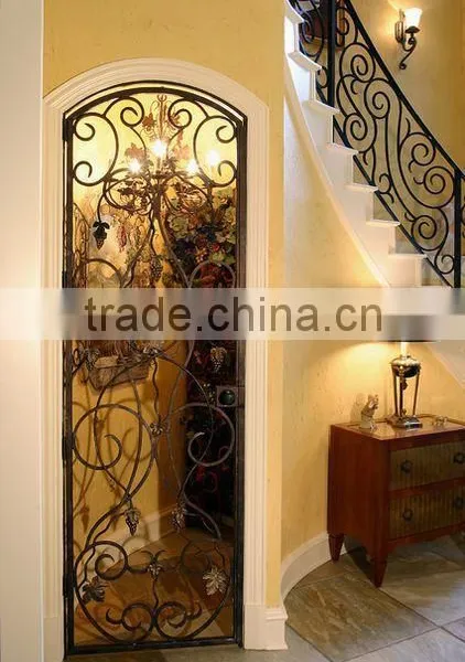 Wrought Iron Decorative Wine Cellar Door,customized Size,hand-forged Door