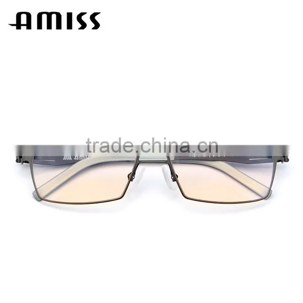 AMISS Modern Elastic Thin Stainless Steel Glasses Anti Blue Light photo-3